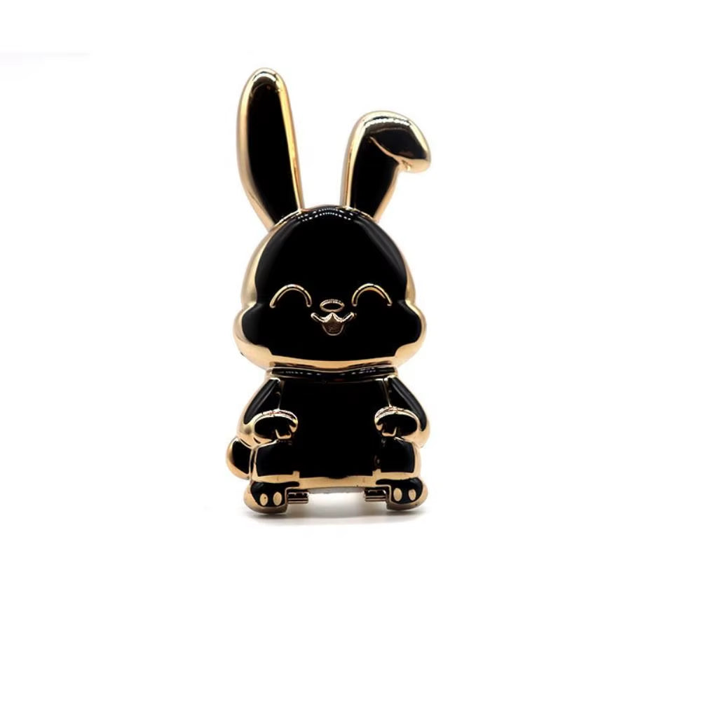 Ring Buckle Car Mount Stand 3D Folding Back Sticker Pad Mobile Phone Holder Pull Rod Support Phone Stand Rabbit Ring Bracket