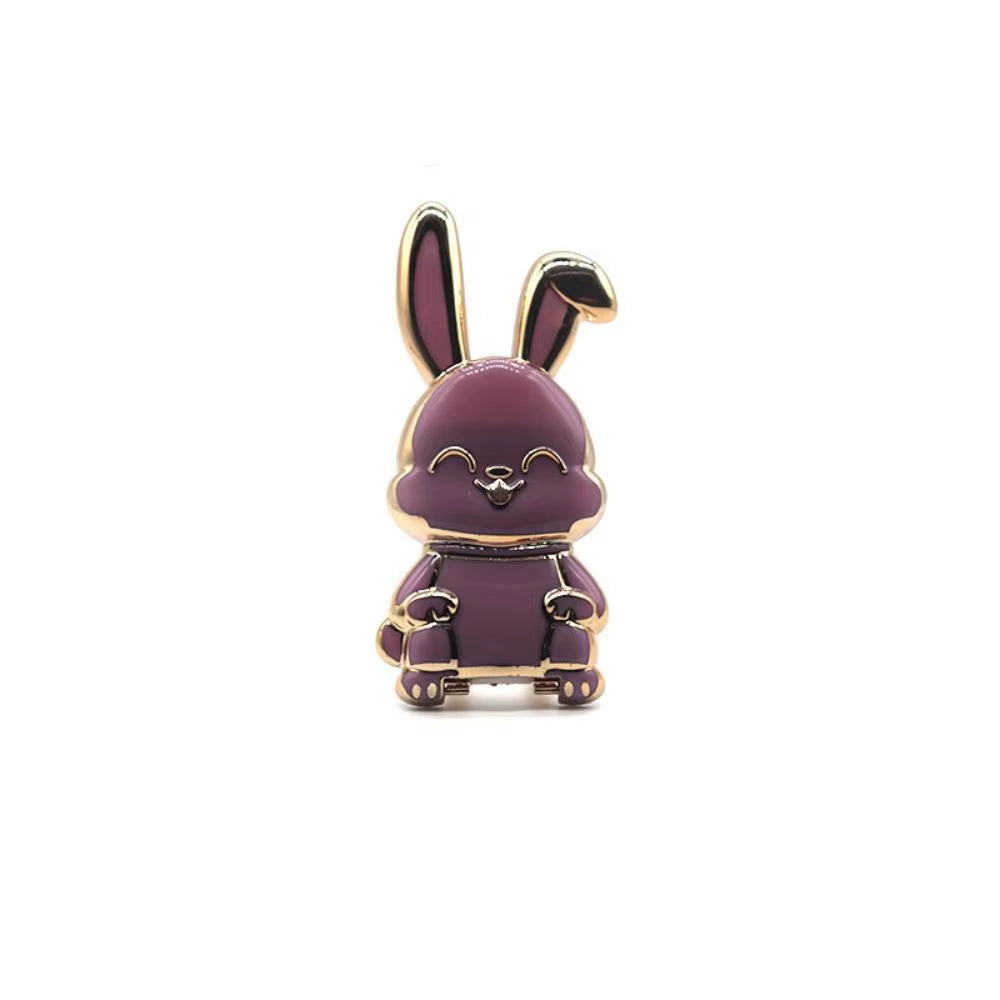 Ring Buckle Car Mount Stand 3D Folding Back Sticker Pad Mobile Phone Holder Pull Rod Support Phone Stand Rabbit Ring Bracket